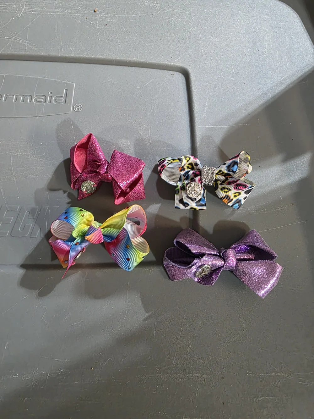 JoJo Siwa Hair Bow Set - Pink, Purple, Rainbow, Multicolor Leopard